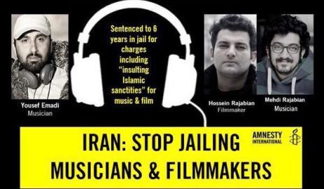 La situation de trois artistes iraniens, les frères Mehdi Rajabian, Hossein Rajabian et leurs collègue Mehdi Emadi